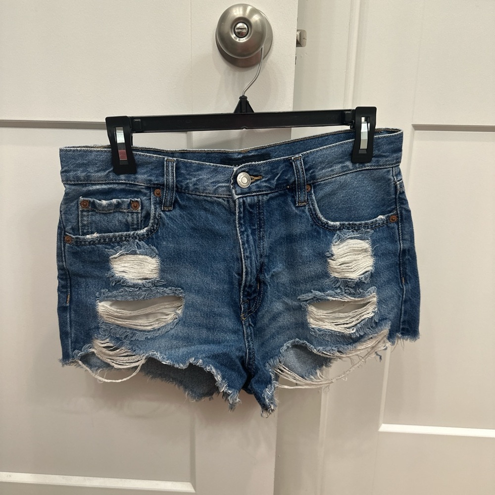 Aeropostale Vintage High Rise light wash shorts